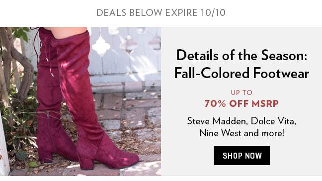 Shop Fall Colored Footwear