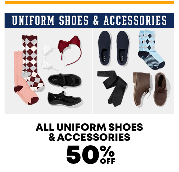 50% Off Uniform Shoes & Accessories