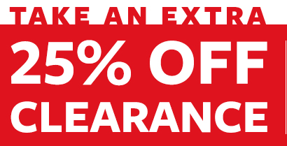 Take an extra 25% off clearance