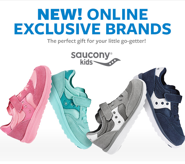 New! Online exclusive brands | The perfect gift for your little go-getter! saucony® kids