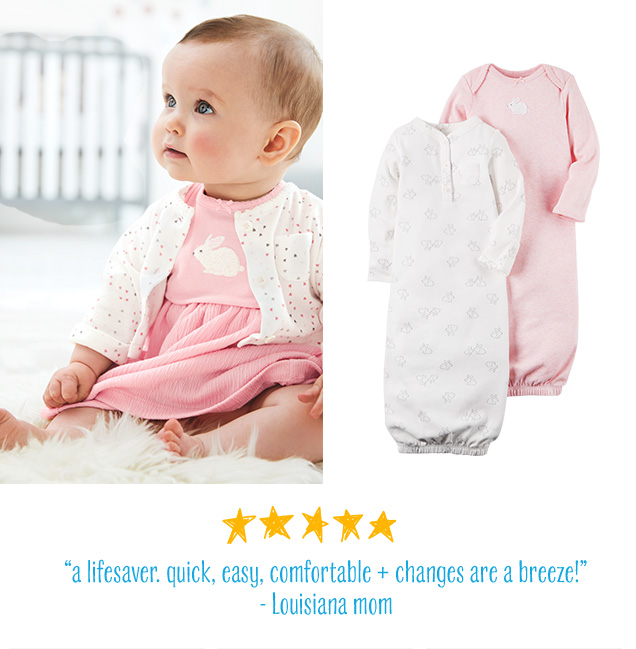 "A lifesaver. Quick, easy, comfortable + changes are a breeze!" - Louisiana mom