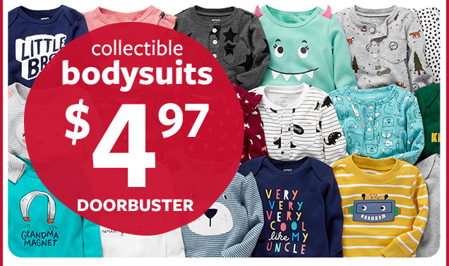 Collectible bodysuits $4.97 doorbuster
