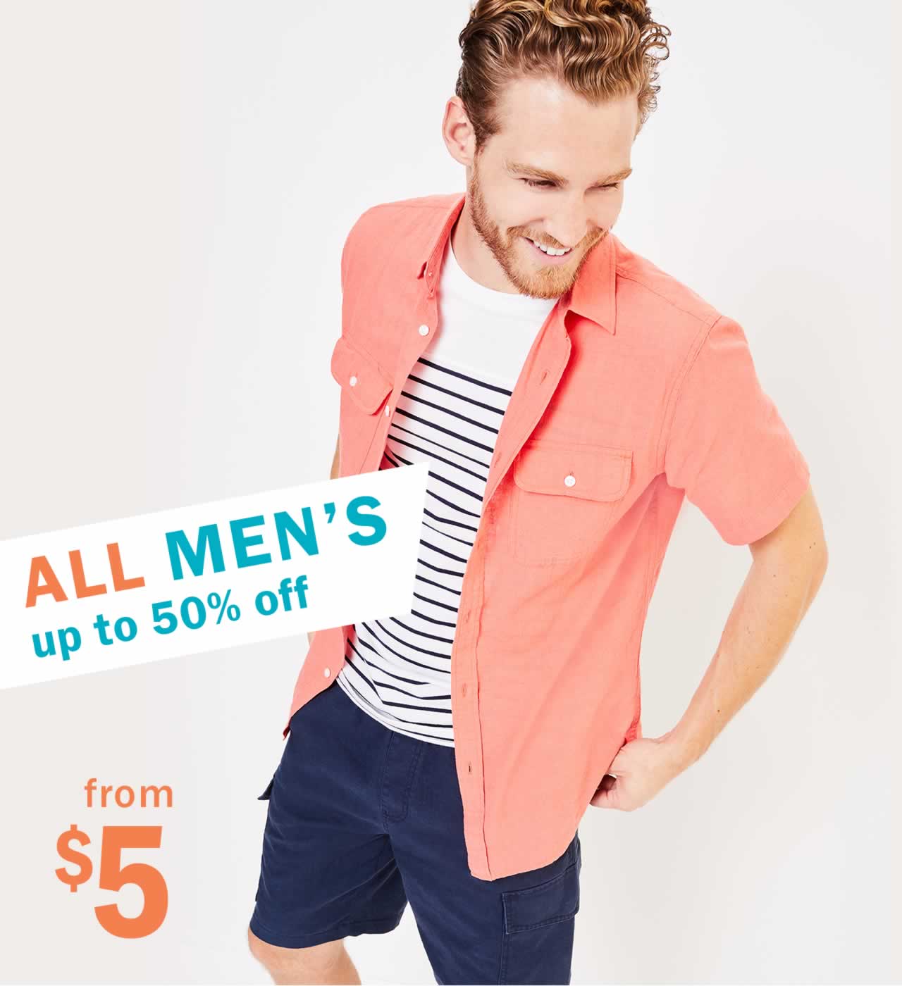 ALL MEN's up to 50% off from $5