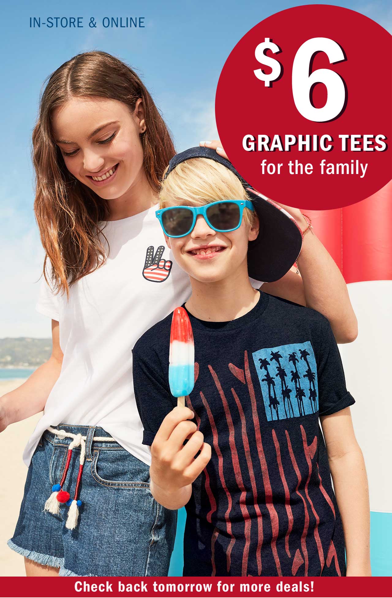 $6 GRAPHIC TEES for the family