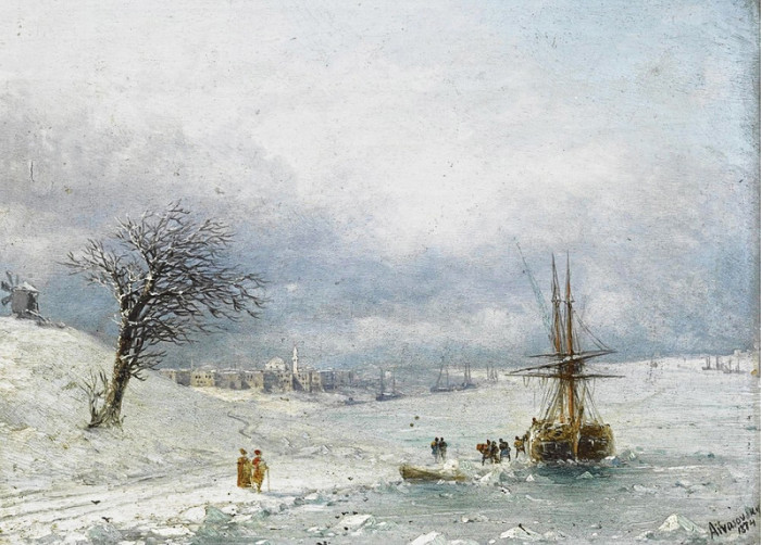 Зимний пейзаж. И. Айвазовский, 1874 год. | Фото: history-of-art.livejournal.com.