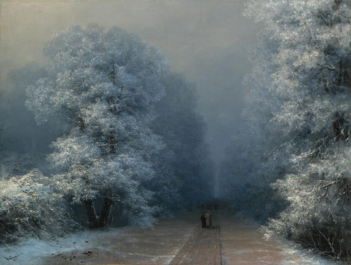 Зимний пейзаж. И. Айвазовский, 1876 год. | Фото: history-of-art.livejournal.com.