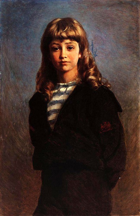 Портрет сына Сережи в матроске. (1887). Автор: К.Е. Маковский.