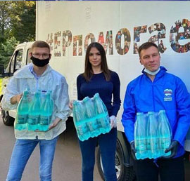 Волонтеры «Единой России»
передали питьевую воду в НИИ Скорой
помощи имени Склифосовского