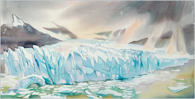 Торосы, льды и айсберги... могучий океан...Канадский художник David McEown