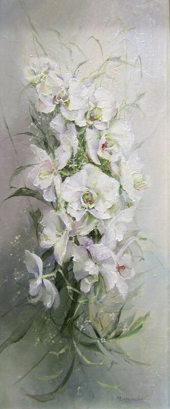 Стелла Даминова. Белые орхидеи.