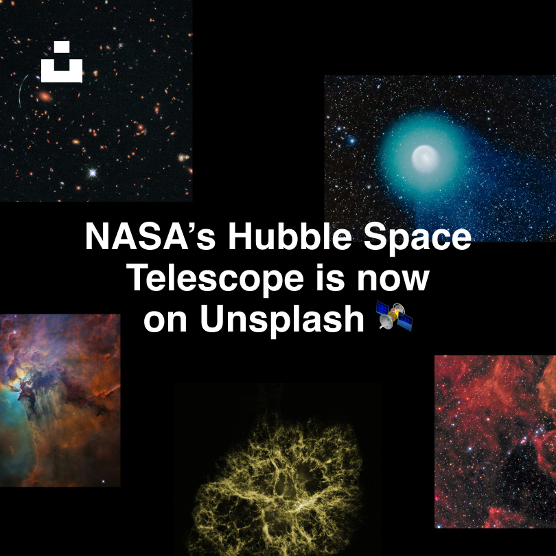 We're thrilled to announce that the awe-inspiring imagery from NASA's Hubble Space Telescope has landed on Unsplash Mailservice?url=https%3A%2F%2Fmessage-cdn.getvero.com%2Fuploads%2F1a95a34d609c80482beaf440a005e271%2Ffullsize%2Fb2bfb70e-4068-4116-a638-7cc283cc562f-Graphic-4--Topic-